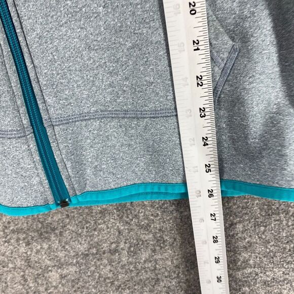 Nike Activewear Track Jacket Women M Medium Gray Full Zip Hooded Therma Fit - Picture 7 of 10